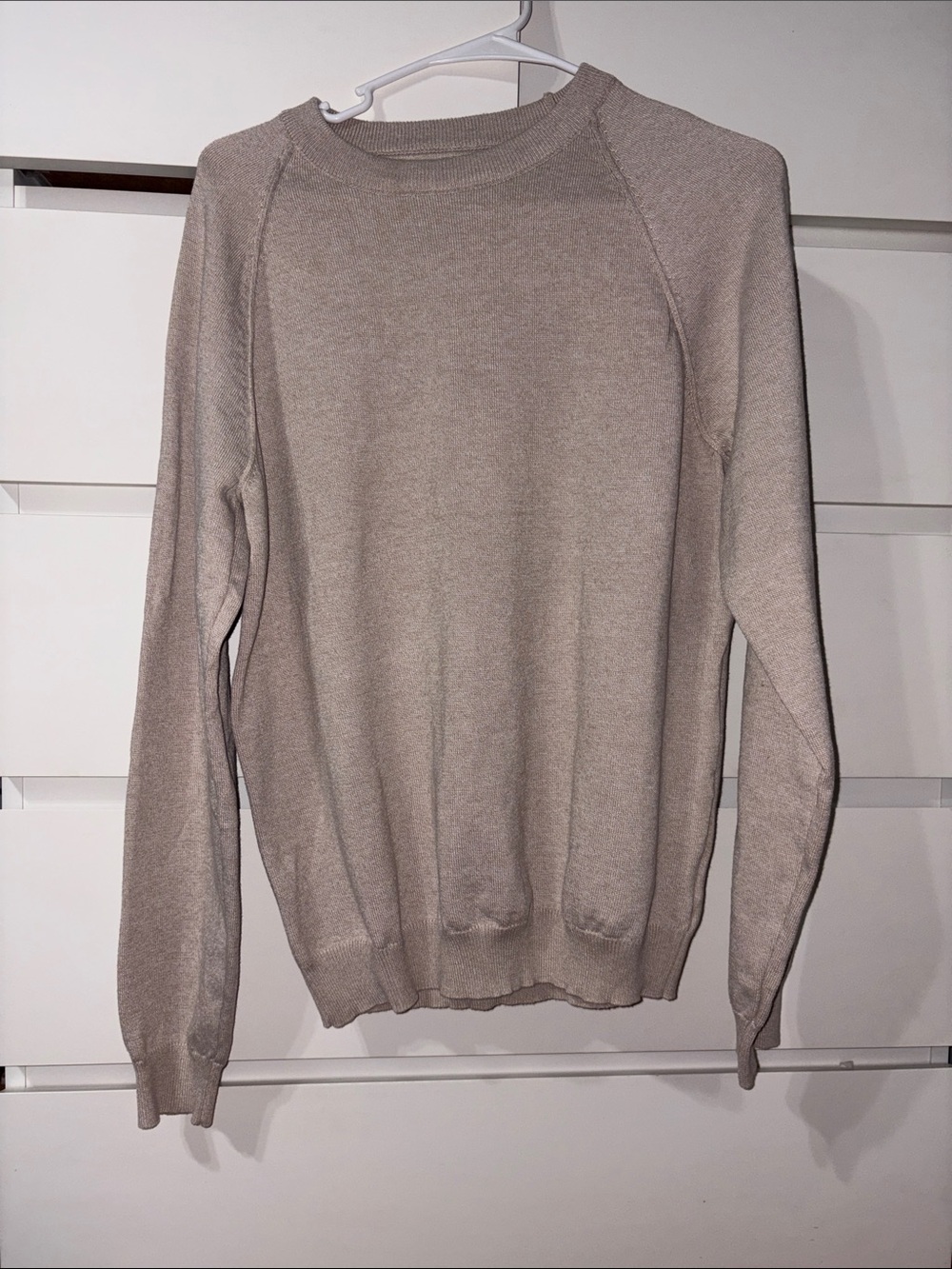 H&M Men's Crewneck Sweater - Beige Taupe